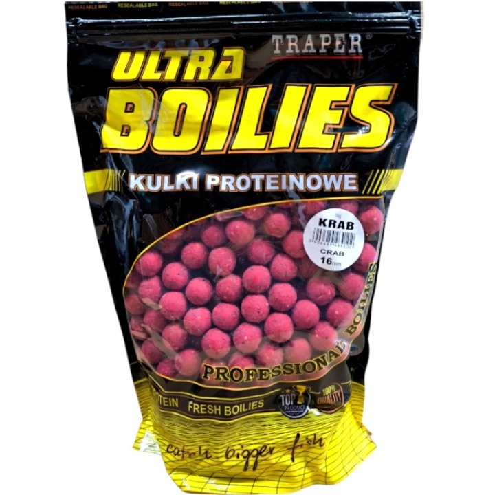 Kulki Proteinowe Traper Ultra Zanętowe Krab Crab 16mm 1kg