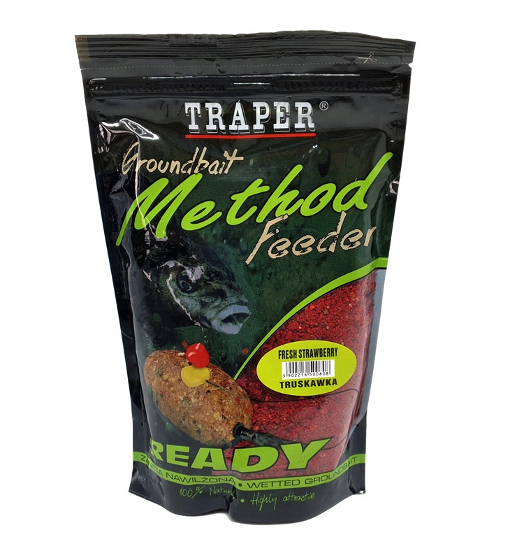 Zanęta Traper Method Feeder Ready Truskawka 750g